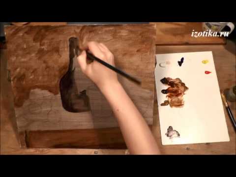 Видео: Натюрморт со сливами. Копия картины Шардена. Масло. Часть 1