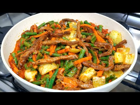 Видео: Обалденно Вкусный Обед или Ужин! Говядина со Стручковой Фасолью!