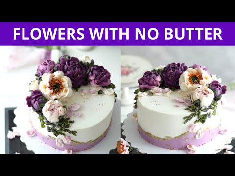 Видео: Съедобные пионы для вашего торта. Без масла.
