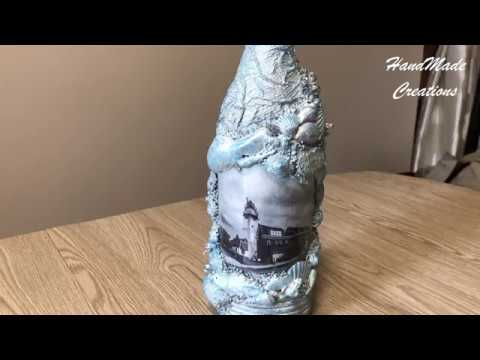 Видео: Декор бутылки ракушками / Shell bottle decor