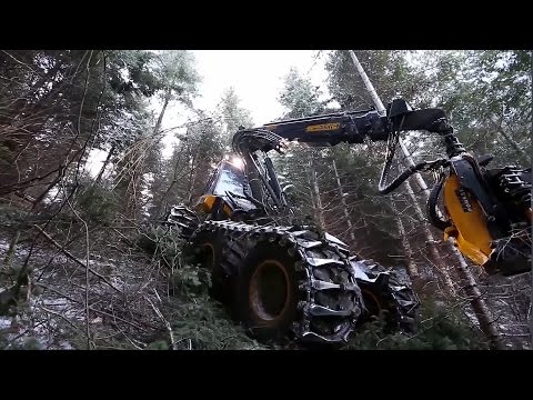 Видео: Экстремальная техника. Как финские парни косят лес.