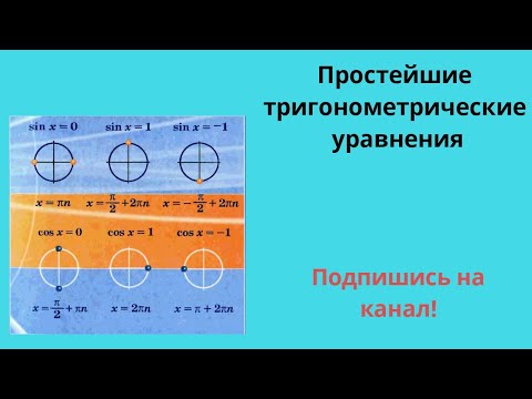 Видео: Простейшие тригонометрические уравнения. Как запомнить?