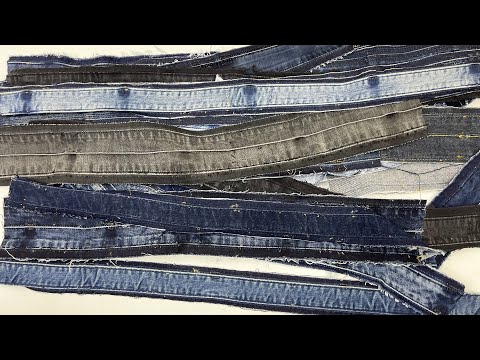 Видео: Даже из поясов от старых джинсов можно сшить интересную и практичную вещь!