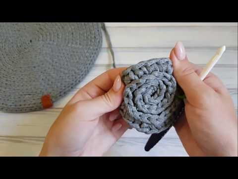 Видео: Салфетка спираль из трикотажной пряжи