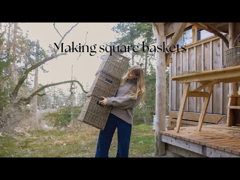 Видео: Студийный видеоблог: плетение трёх квадратных корзин