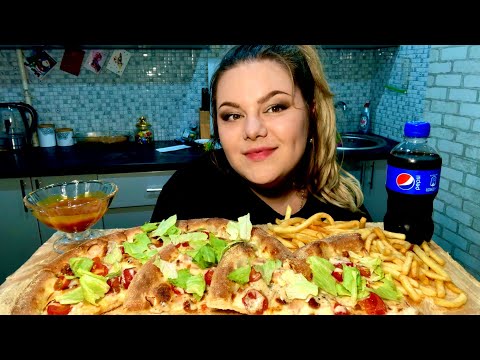 Видео: Мукбанг! Пицца Цезарь & картошка фри! Женская дружба.Токсичные люди. Вакцинация.