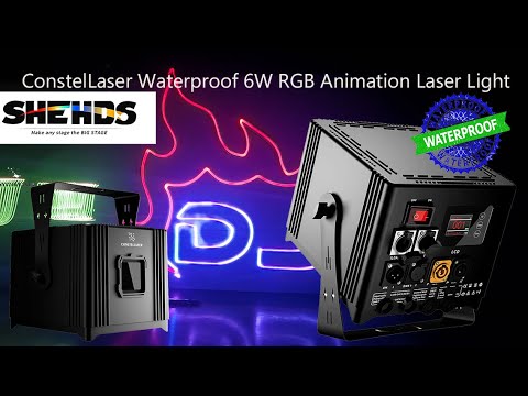 Видео: Водонепроницаемый лазерный фонарь Shehds ConstelLaser мощностью 6 Вт RGB для анимации