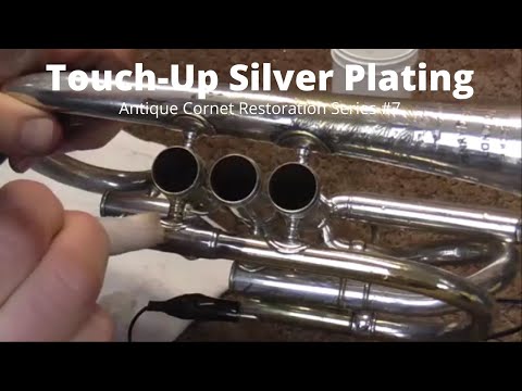 Видео: Как подкрасить посеребрённое покрытие: реставрация корнета A/Bb/C №7 | Гальваническое покрытие