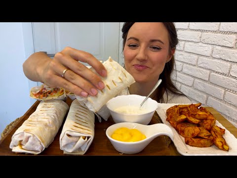 Видео: МУКБАНГ ДОМАШНЯЯ ШАУРМА КАРТОШКА ПО-ДЕРЕВНСКИ