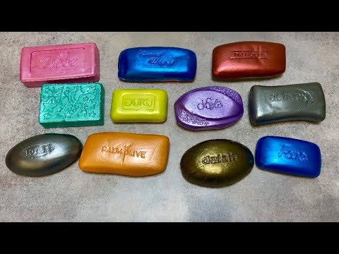 Видео: ASMR Soap/ cutting dry paint soap/ резка сухого крашенного мыла