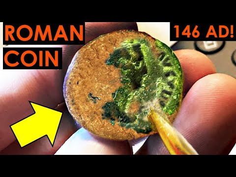 Видео: Реставрация старинных монет — полный процесс и интересные результаты — Императрица Фаустина Старшая