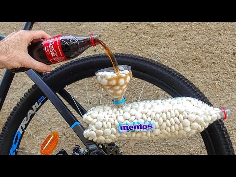 Видео: Самый быстрый велосипед в мире (КОКА-КОЛА + МЕНТОС) 🚀🚲