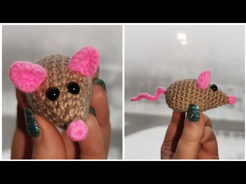 Видео: Простая МЫШКА крючком /  Mouse crochet 🐁