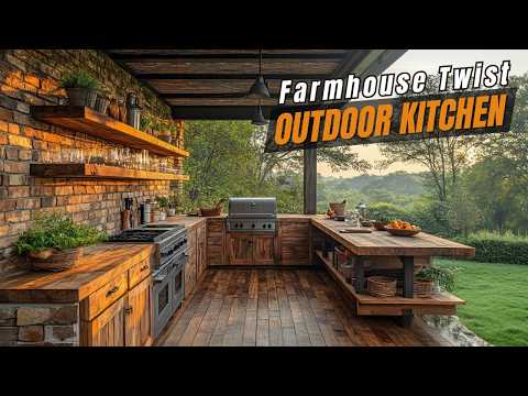 Видео: Мечтаете об уютной летней кухне? Давайте воплотим её в жизнь с нотками фермерского дома!