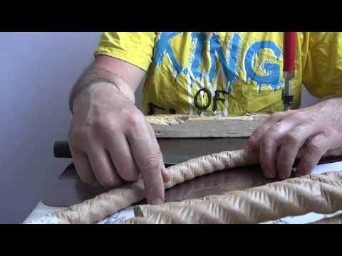 Видео: Нож в работе сталь PGK  ТО С.Бурова. Финиш эльбор 5\3.