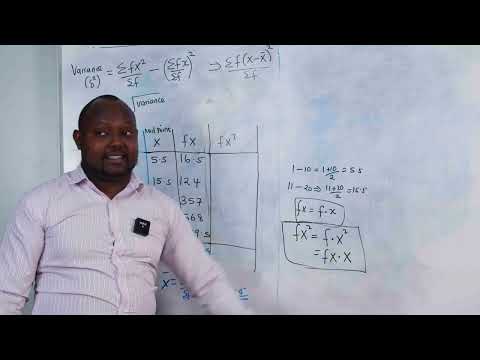 Видео: 4.Статистика (сгруппированные данные): дисперсия и стандартное отклонение.