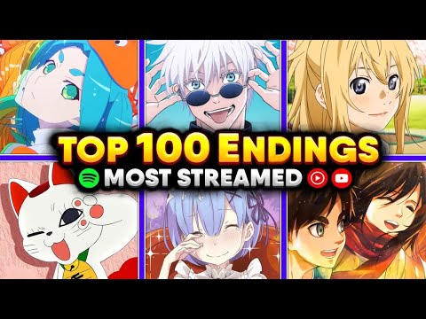 Видео: Топ-100 самых прослушиваемых эндинг-песен из аниме всех времён
