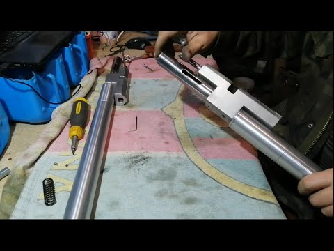 Видео: Самодельная PCP винотовка Часть 7 Болтовой затвор/DIY PCP rifle. Part 7. "Bolt type breechblock"