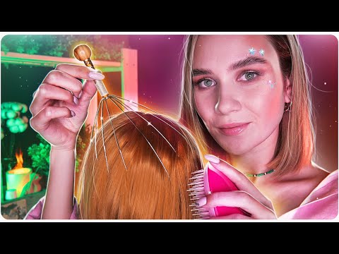 Видео: 💣Мощный МАССАЖ ГОЛОВЫ💆‍♀Звуки Волос🤤Расчесывание АСМР Realistic Scalp Head Massage ASMR