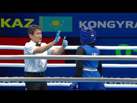 Видео: Азия Ойындары. +80 келі. Елнура Қоңырат (KAZ) - Фатиме Растигармехженабади (IRI). Жартылай финал