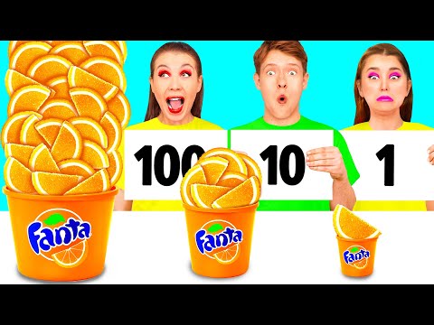 Видео: 100 Слоев Еды Челлендж | Кулинарная Битва с Едой от DaDaDa Challenge