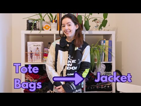 Видео: Я превратила сумки-шопперы в куртку | Простая переделка вещей с помощью шитья | Челлендж шитья #S...