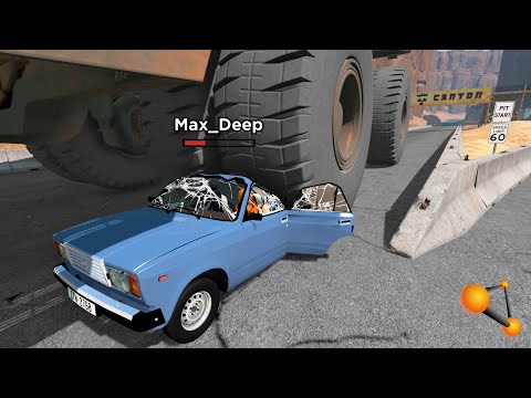 Видео: КОЛЕСО СМЕРТИ! ДРУГ ПОПАЛ ПОД КОЛЕСА БЕЛАЗА | BeamNG.drive Online