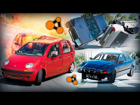 Видео: МАТИЗ НА ГАЗУ УДИРАЕТ от БАНДОСОВ на BMW в BeamNG.drive | DESTIMAGE