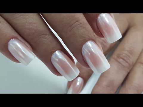 Видео: Как сделать ОМБРЕ + втирка Белый Хром | White Chrome Nails