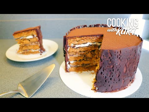 Видео: Торт «Замороженное шоколадное безумие» от Conti: вафли из кешью с 4 видами шоколада | Готовим с К...
