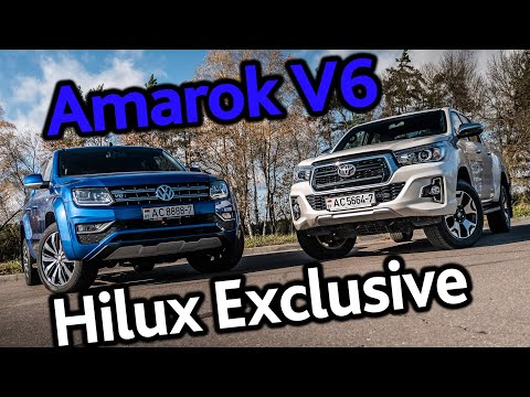 Видео: Volkswagen Amarok V6 TDI против Toyota Hilux 2.8 Exclusive