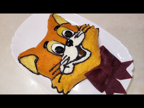 Видео: МК Салат в виде КОТА. Салат на Новый 2023 год.