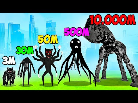 Видео: СРАВНЕНИЕ РАЗМЕРОВ ВСЕХ МУЛЬТЯШНЫХ МОНСТРОВ В ГАРРИС МОД! КАРТУН КЭТ CARTOON CAT СЦП