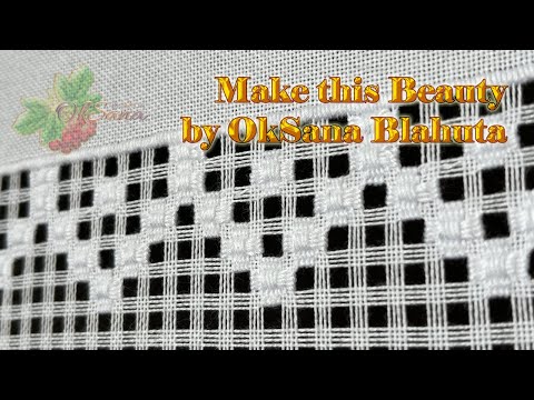 Видео: Об’ємна мережка.  Вишивання по сітці  || Hand embroidery on the grid