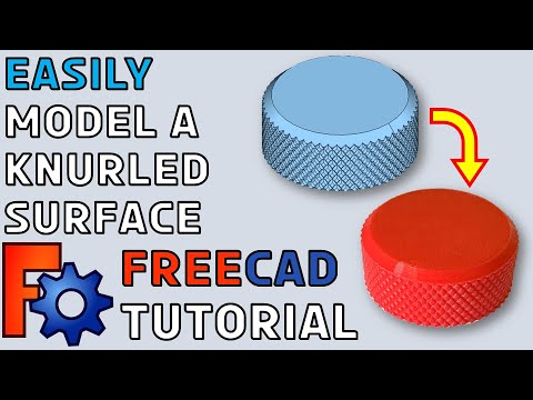 Видео: Урок по FreeCad №6 | ПРОСТОЙ способ создания рифленой поверхности для 3D-печати в FreeCAD