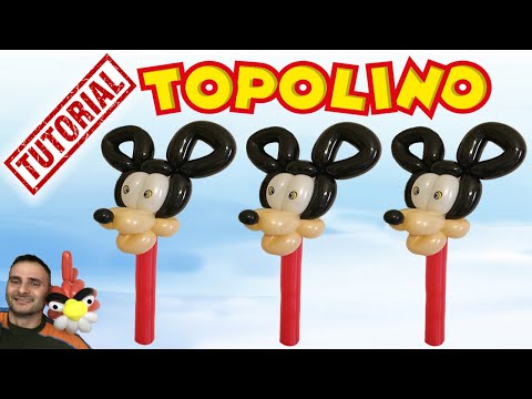 Видео: Урок по моделированию воздушных шаров 38 - Микки Маус