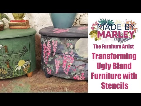 Видео: Преображение уродливой мягкой мебели с помощью трафаретов