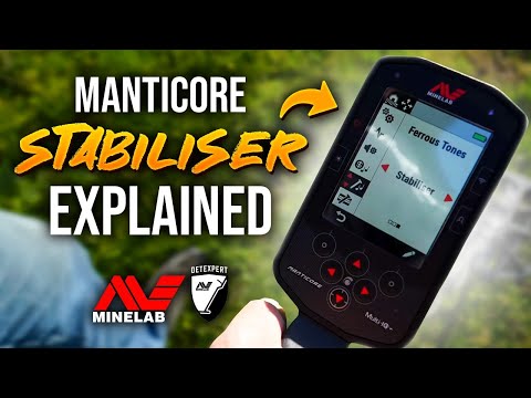 Видео: Объяснение функций стабилизатора Minelab Manticore: как избежать ложных срабатываний при поиске ж...