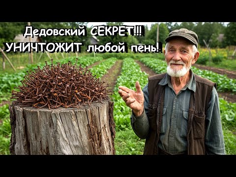 Видео: Как я УДАЛИЛ пень за ОДИН ДЕНЬ! Дедовский СЕКРЕТ, который УНИЧТОЖИТ любой пень!