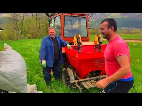 Видео: Машинно садене на картофи с Т 25