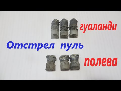 Видео: Отстрел заводских пуль Полева самокрута с пулей Гуаланди скорость энергия останавливающее действие