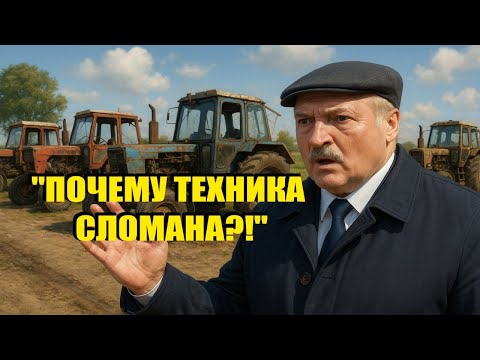 Видео: "Что здесь происходит?!" – Лукашенко приехал в колхоз и увидел сломанные трактора в ряд