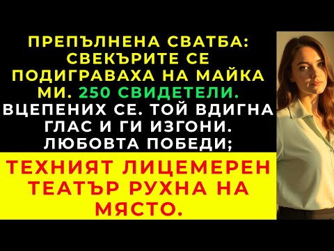 Видео: На Сватбата Ми Свекърите Ми Се Подиграха На Майка Ми Пред 250 Души.