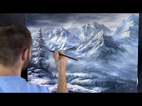 Видео: Снежные горы | Рисуем с Кевином ®