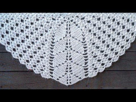 Видео: 🌿Накидка - шаль крючком🌿Шаль крючком🌿Crochet shawl🌿