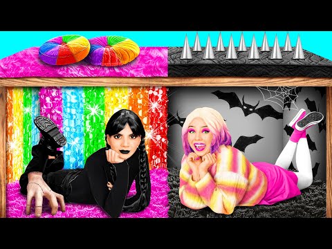 Видео: Уэнсдей Аддамс | Секретные домики под кроватью от BaRaDa Challenge