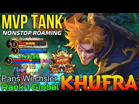 Видео: MVP Tank Khufra: NonStop Ganking! - Лучший Khufra в мире от Pans Wechsler. - Mobile Legends