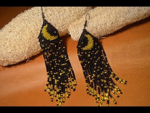 Видео: Серьги из бисера "Звездное небо". Мастер класс