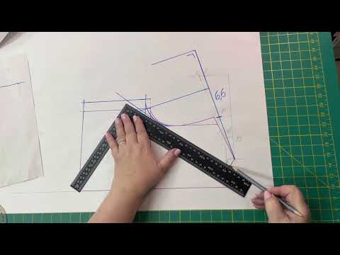 Видео: Построение рукава реглан. Часть вторая: спинка и задняя часть рукава.