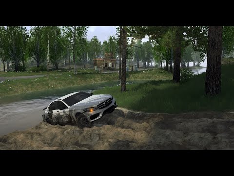 Видео: MudRunner Карта «Small River» + Mercedes-Benz C250 Brabus